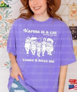 Karma Is A Cat Shirt Comfort Colors Vintage Inspired T-Shirt Classic