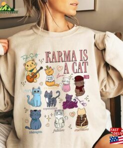 Karma Is A Cat Shirt Music Albums As Books Sweatshirt Taylor Swiftie Fan Hoodie