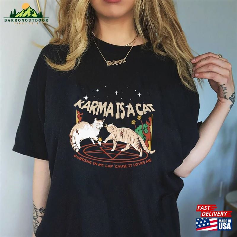 Karma Is A Cat Shirt Swiftie T-Shirt Music Tour 2023 Sweatshirt Karma Is A Cat Shirt Swiftie T-Shirt Music Tour 2023 Sweatshirt