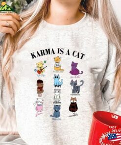 Karma Is A Cat Sweatshirt Merry Swiftmas Music Albums As Books Hoodie Classic