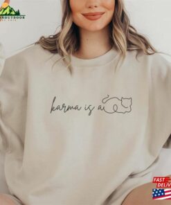 Karma Is A Cat Sweatshirt Taylor Shirt Midnights Tee T-Shirt