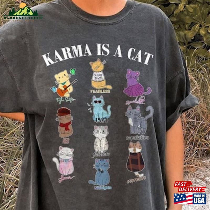 Karma Is A Cat Swiftie Shirt Music Albums As Books T-Shirt Concert Hoodie Karma Is A Cat Swiftie Shirt Music Albums As Books T-Shirt Concert Hoodie