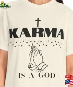 Karma Is A God Taylor Swift Midnights Unisex Garment Dyed T-Shirt Hoodie