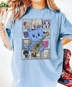Karma Is Cat The Eras Tour Midnights 2023 Shirt Cute Taylor Swift Unisex T-Shirt