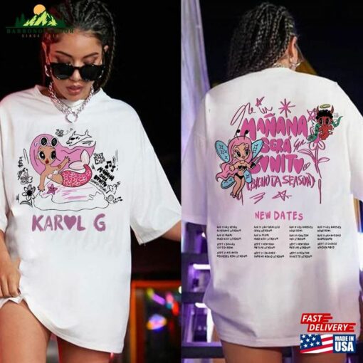 Karol G 2Side Graphic Shirt Bichota Season Fans Tshirt Manana Sera Bonito Album T-Shirt Unisex