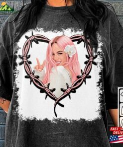 Karol G Pink Hair On The Heart Tattoo Shirt Comfort Colors Bleached Tee L318rp T-Shirt Hoodie