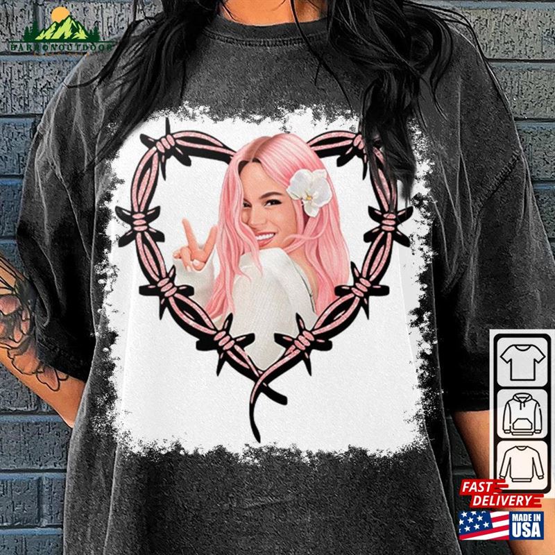 Karol G Pink Hair On The Heart Tattoo Shirt Comfort Colors Bleached Tee L318rp T-Shirt Hoodie Karol G Pink Hair On The Heart Tattoo Shirt Comfort Colors Bleached Tee L318rp T-Shirt Hoodie