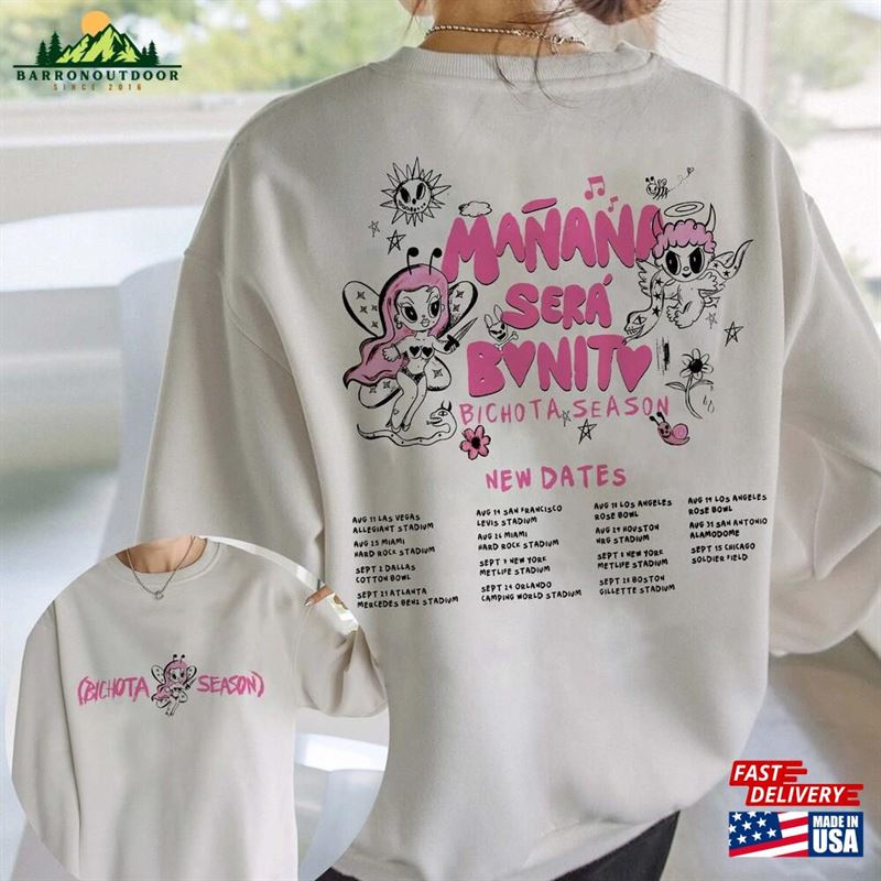 Karol G Tour 2023 Double Side Sweatshirt La Bichota Tee Music Concert Merch T-Shirt Unisex Karol G Tour 2023 Double Side Sweatshirt La Bichota Tee Music Concert Merch T-Shirt Unisex