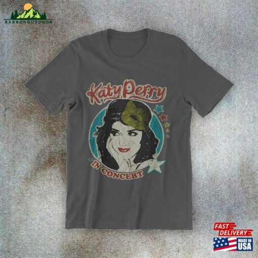 Katy Perry In Concert Vintage Style Printed Unisex T-Shirt Classic