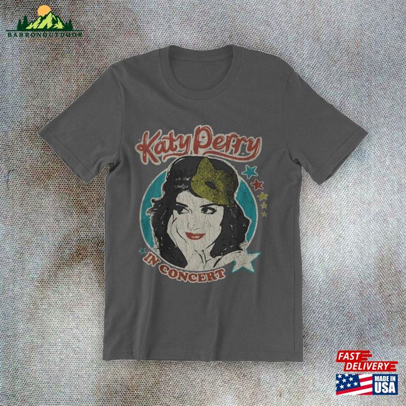 Katy Perry In Concert Vintage Style Printed Unisex T-Shirt Classic Katy Perry In Concert Vintage Style Printed Unisex T-Shirt Classic