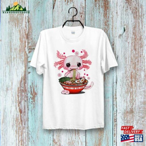 Kawaii Axolotl Ramen Noodle Funny Japanese Anime T-Shirt Unisex Sweatshirt