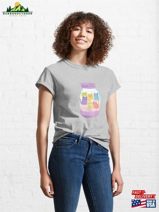 Kawaii Cats In A Mason Jar Classic T-Shirt Sweatshirt