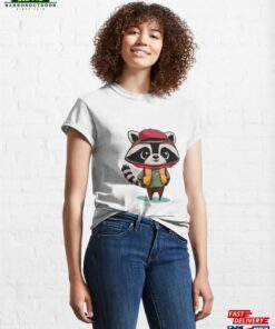Kawaii Raccoon With Backpack And Hat Classic T-Shirt Sweatshirt