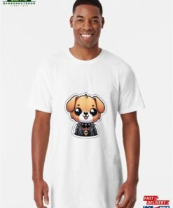 Kawaii Rocker Dog Leather Jacket And Band T-Shirt Long Unisex Sweatshirt