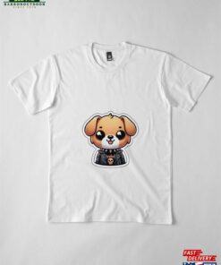 Kawaii Rocker Dog Leather Jacket And Band T-Shirt Premium Classic Hoodie