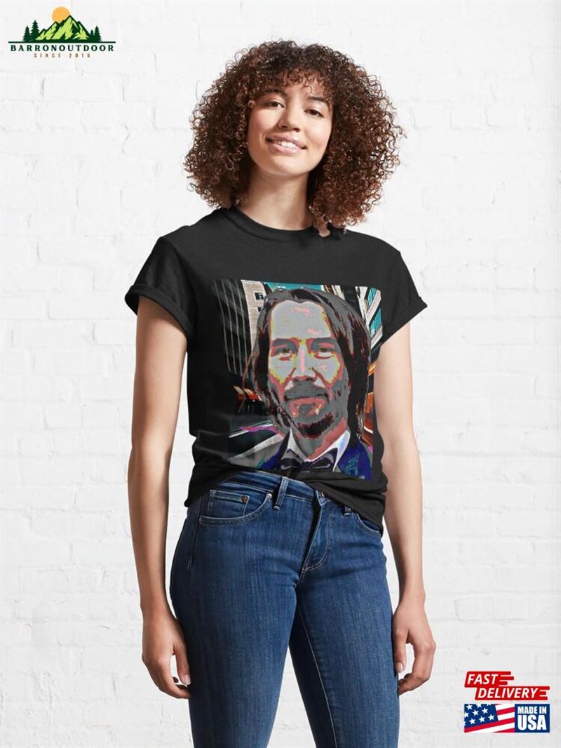 Keanu Reeves Retro Pop Art Portrait Classic T-Shirt Sweatshirt Keanu Reeves Retro Pop Art Portrait Classic T-Shirt Sweatshirt