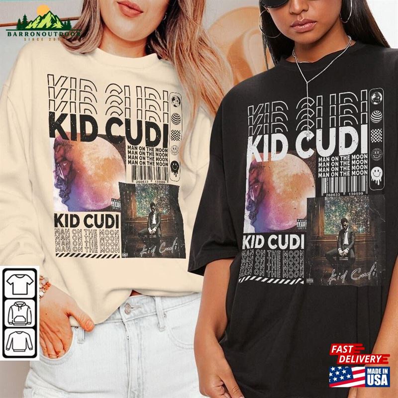 Kid Cudi Rap Shirt Merch Sweatshirt Retro Y2k Vintage Bootleg Album Man On The Moon Graphic Tee 90S Hiphop Unisex Classic Kid Cudi Rap Shirt Merch Sweatshirt Retro Y2k Vintage Bootleg Album Man On The Moon Graphic Tee 90S Hiphop Unisex Classic