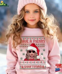 Kid Merry Swiftmas Sweatshirt Cute Famous Christmas Ball Ts Movie Tour Concert Eras Unisex