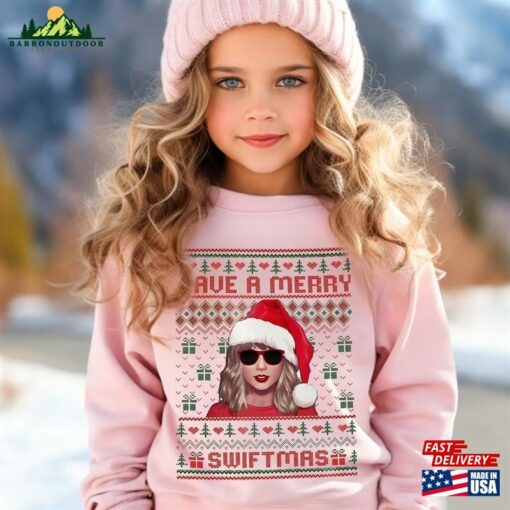 Kid Merry Swiftmas Sweatshirt Cute Famous Christmas Ball Ts Movie Tour Concert Eras Unisex