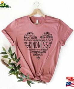 Kindness Word Art Heart Shirt Teacher Classic T Shirt 3