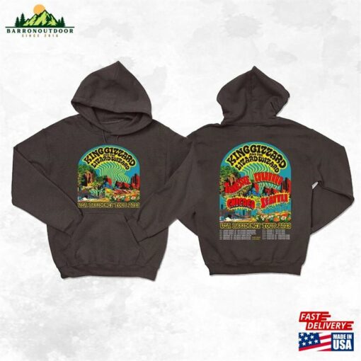 King Gizzard Usa Residency Tour Shirt And The Lizard Wizard Merch Fan Tee Hoodie Unisex
