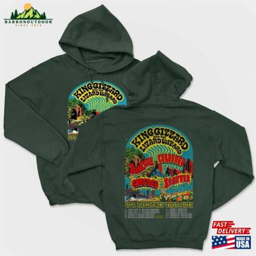 King Gizzard Usa Residency Tour Shirt And The Lizard Wizard Merch Fan Tee T-Shirt Unisex