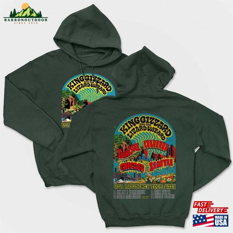King Gizzard Usa Residency Tour Shirt And The Lizard Wizard Merch Fan Tee T-Shirt Unisex King Gizzard Usa Residency Tour Shirt And The Lizard Wizard Merch Fan Tee T-Shirt Unisex