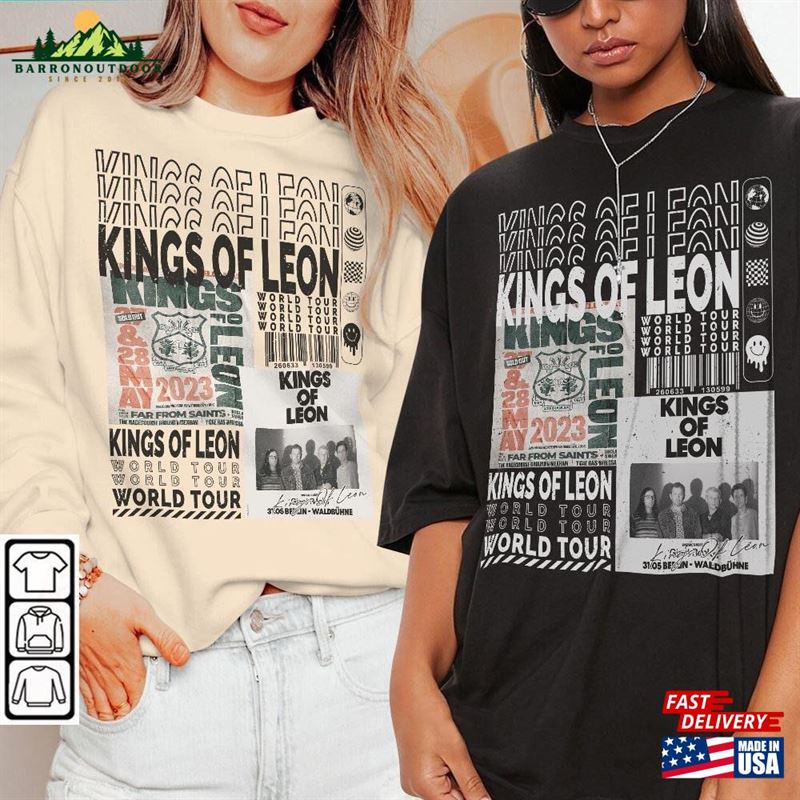 Kings Of Leon Music Shirt Retro 90S Y2k Merch Vintage King World Tour 2023 Tickets Album Gift For Fan L805m T-Shirt Unisex Kings Of Leon Music Shirt Retro 90S Y2k Merch Vintage King World Tour 2023 Tickets Album Gift For Fan L805m T-Shirt Unisex