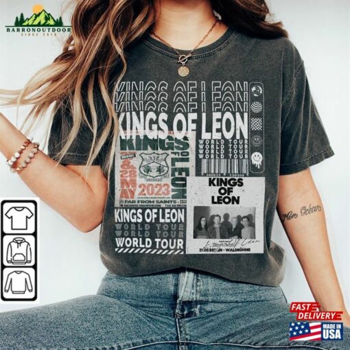 Kings Of Leon Music Shirt Retro 90S Y2k Merch Vintage King World Tour 2023 Tickets Album Graphic Tee Gift For Fan L805m Classic Hoodie