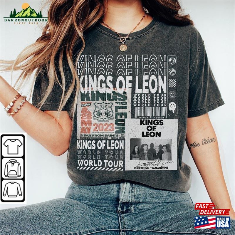 Kings Of Leon Music Shirt Retro 90S Y2k Merch Vintage King World Tour 2023 Tickets Album Graphic Tee Gift For Fan L805m Classic Hoodie Kings Of Leon Music Shirt Retro 90S Y2k Merch Vintage King World Tour 2023 Tickets Album Graphic Tee Gift For Fan L805m Classic Hoodie