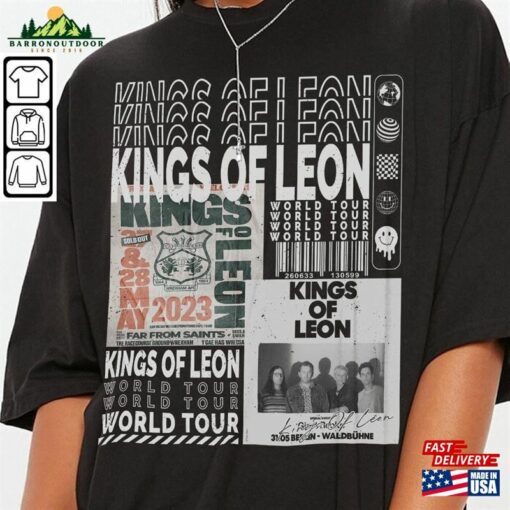 Kings Of Leon Music Shirt Retro 90S Y2k Merch Vintage King World Tour 2023 Tickets Album Graphic Tee Gift For Fan L805m Classic Hoodie