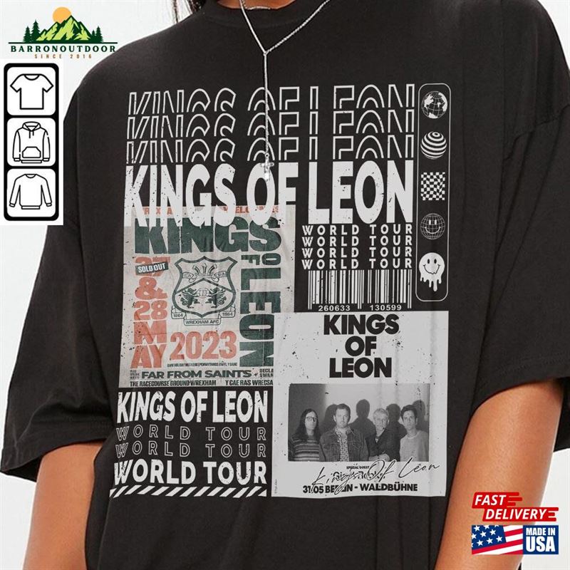 Kings Of Leon Music Shirt Retro 90S Y2k Merch Vintage King World Tour 2023 Tickets Album Graphic Tee Gift For Fan L805m Classic Hoodie Kings Of Leon Music Shirt Retro 90S Y2k Merch Vintage King World Tour 2023 Tickets Album Graphic Tee Gift For Fan L805m Classic Hoodie