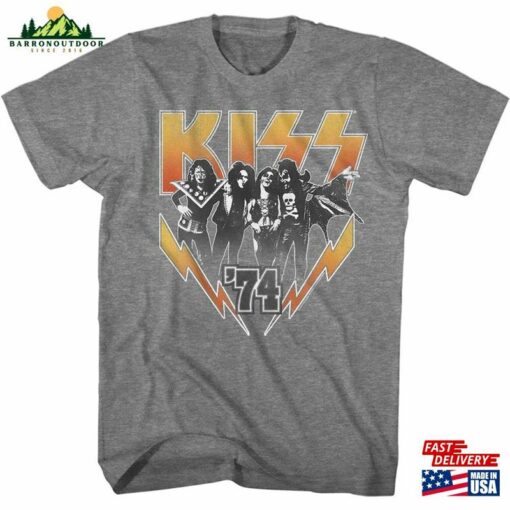 Kiss 74 Graphite Heather Adult T-Shirt Classic Sweatshirt