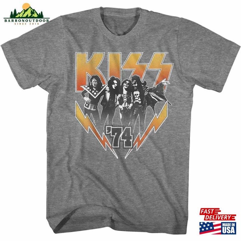 Kiss 74 Graphite Heather Adult T-Shirt Classic Sweatshirt Kiss 74 Graphite Heather Adult T-Shirt Classic Sweatshirt