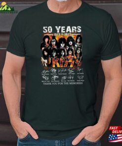 Kiss Band 50Th Anniversary 1973 2023 Signature T-Shirt Thank You For The Memories Shirt Sweatshirt Unisex