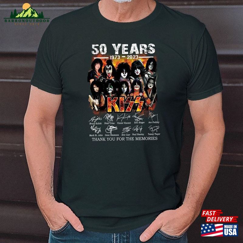 Kiss Band 50Th Anniversary 1973 2023 Signature T-Shirt Thank You For The Memories Shirt Sweatshirt Unisex Kiss Band 50Th Anniversary 1973 2023 Signature T-Shirt Thank You For The Memories Shirt Sweatshirt Unisex