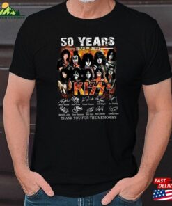 Kiss Band 50Th Anniversary 1973 2023 Signature T-Shirt Thank You For The Memories Shirt Sweatshirt Unisex