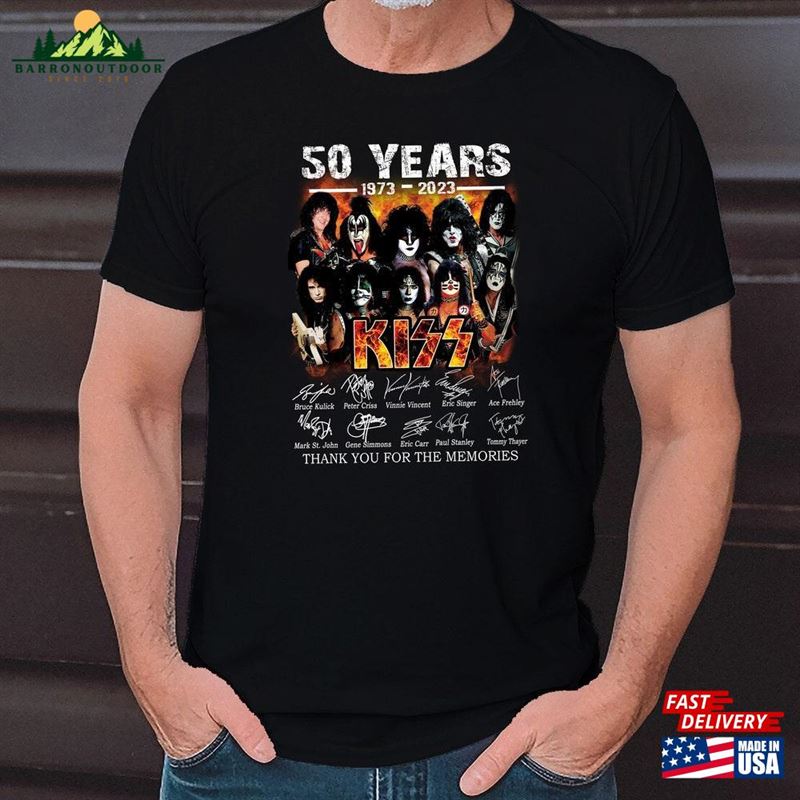 Kiss Band 50Th Anniversary 1973 2023 Signature T-Shirt Thank You For The Memories Shirt Sweatshirt Unisex Kiss Band 50Th Anniversary 1973 2023 Signature T-Shirt Thank You For The Memories Shirt Sweatshirt Unisex