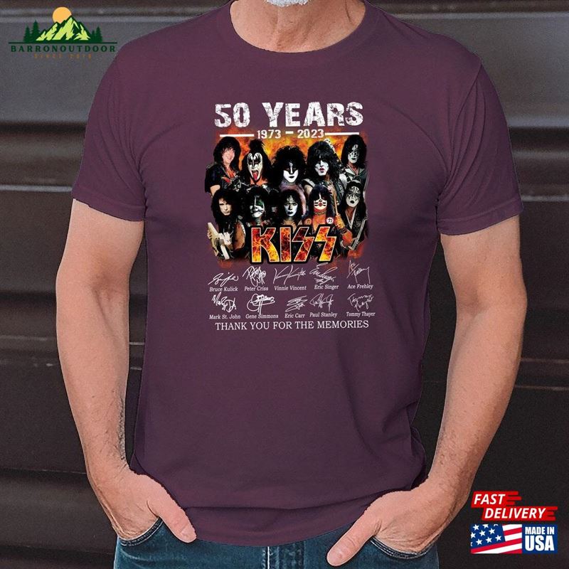 Kiss Band 50Th Anniversary 1973 2023 Signature T-Shirt Thank You For The Memories Shirt Sweatshirt Unisex Kiss Band 50Th Anniversary 1973 2023 Signature T-Shirt Thank You For The Memories Shirt Sweatshirt Unisex