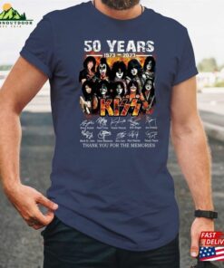 Kiss Band 50Th Anniversary 1973 2023 Signature T-Shirt Thank You For The Memories Shirt Unisex Hoodie