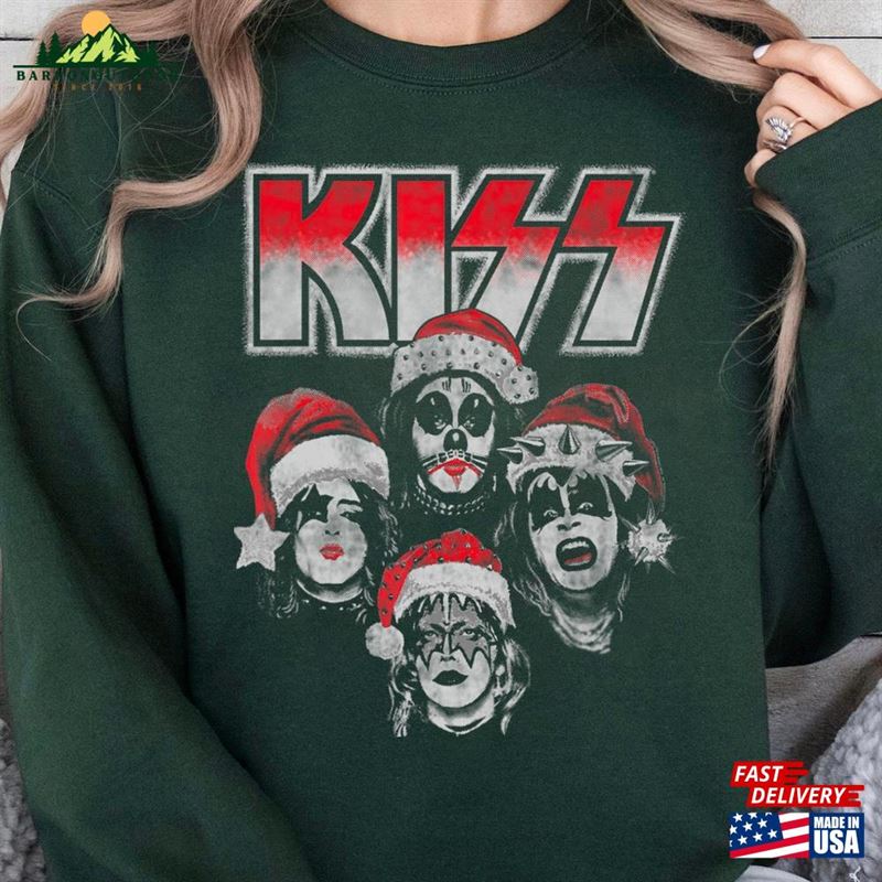 Kiss Detroit Rock Santa Christmas T-Shirt Fan Sweatshirt Merry Kissmas Unisex Kiss Detroit Rock Santa Christmas T-Shirt Fan Sweatshirt Merry Kissmas Unisex