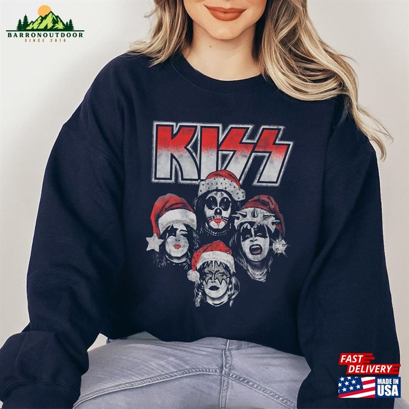 Kiss Detroit Rock Santa Christmas T-Shirt Fan Sweatshirt Merry Kissmas Unisex Kiss Detroit Rock Santa Christmas T-Shirt Fan Sweatshirt Merry Kissmas Unisex