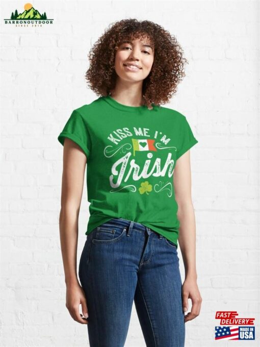 Kiss Me I’m Irish Ish Saint Patrick Day Gift Classic T-Shirt Hoodie