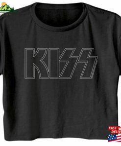 Kiss Women’s Crop Top Classic Logo Graphic Tees Glam Rock Band Album Concert Tour Merch T-Shirts Ladies Birthday Gift Tops Sweatshirt Hoodie