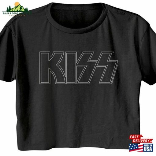 Kiss Women’s Crop Top Classic Logo Graphic Tees Glam Rock Band Album Concert Tour Merch T-Shirts Ladies Birthday Gift Tops Sweatshirt Hoodie