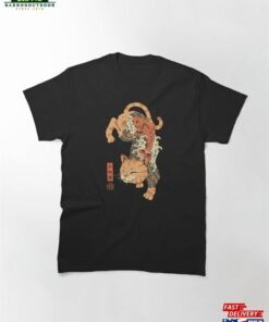 Koi Fish Cat Irezumi Classic T-Shirt Unisex