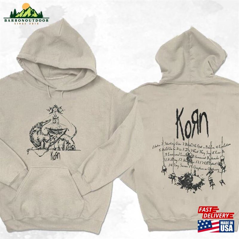 Korn Vintage Album Tracklist T Shirt Follow The Leader T-Shirt Sweatshirt Hoodie Korn Vintage Album Tracklist T Shirt Follow The Leader T-Shirt Sweatshirt Hoodie