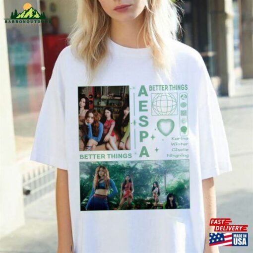 Kpop Aespa Shirt Synk Hyper Line Tour Better Things T-Shirt Unisex