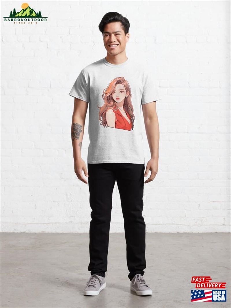 Kpop Style Fuscia Classic T-Shirt Hoodie Kpop Style Fuscia Classic T-Shirt Hoodie