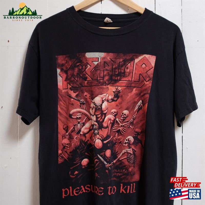 Kreator Pleasure To Kill Album German Thrash Metal T-Shirt Hoodie Kreator Pleasure To Kill Album German Thrash Metal T-Shirt Hoodie